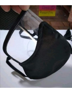 Tapabocas negros con careta